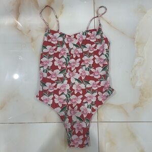 Benoa Swim Red Floral One Piece